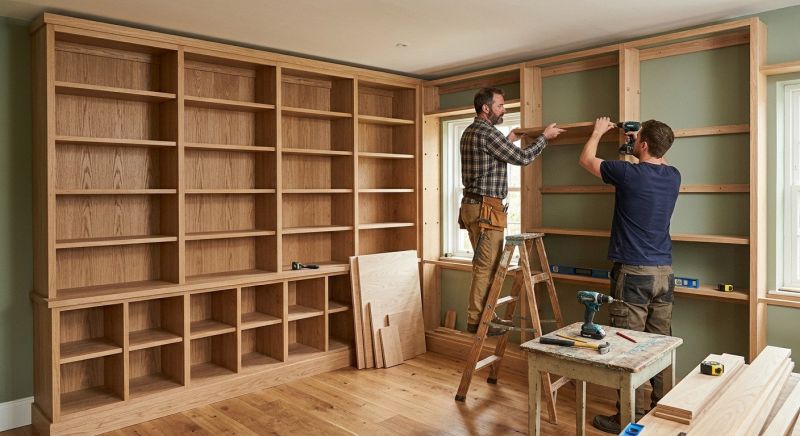 Custom Bookshelves Installation in Greensboro, NC